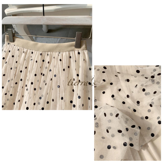 SLOBE IENA(スローブイエナ)のimport❁︎ドット チュール シアー ロングスカート レディースのスカート(ロングスカート)の商品写真