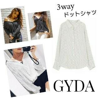 ジェイダ(GYDA)のGYDA ドット3WAYキャミソールシャツ(シャツ/ブラウス(長袖/七分))