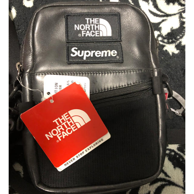 supreme TNF Leather Shoulder Bag