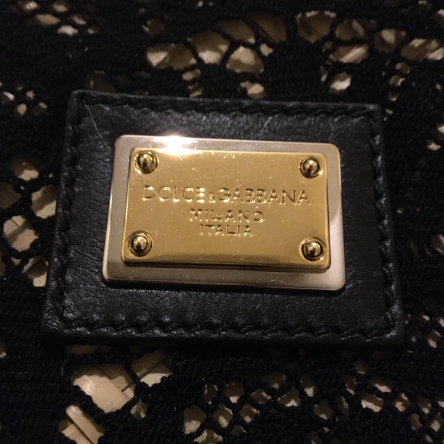 D&G   美品　レースブラックカゴバックレディース