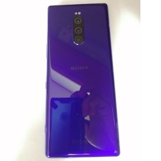 エクスペリア(Xperia)のおまけ付き　新品同様　SIMフリー　802SO パープル　XPERIA 1  (スマートフォン本体)