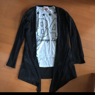 シマムラ(しまむら)の女の子Tシャツ＆カーディガンセット160サイズ(Tシャツ/カットソー)
