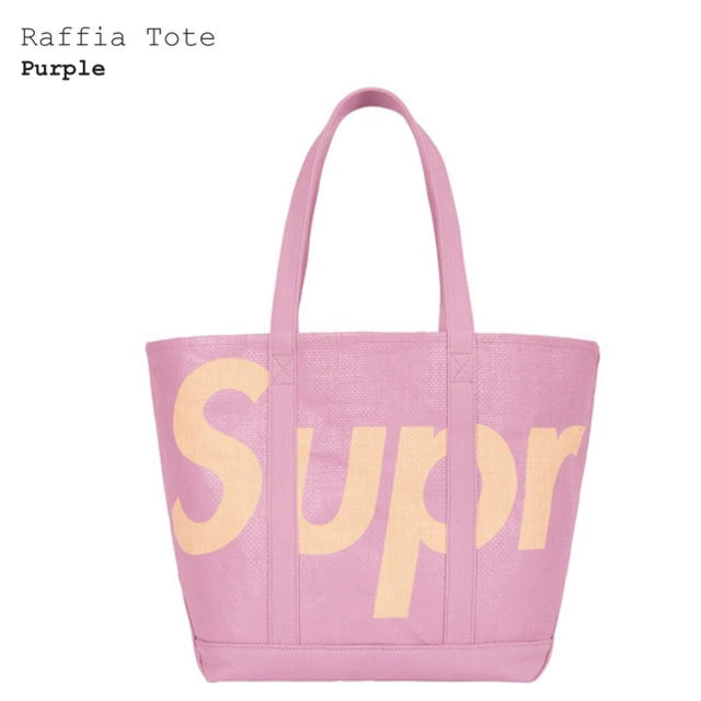 カラーSS20 Supreme Raffia Tote トート バッグ