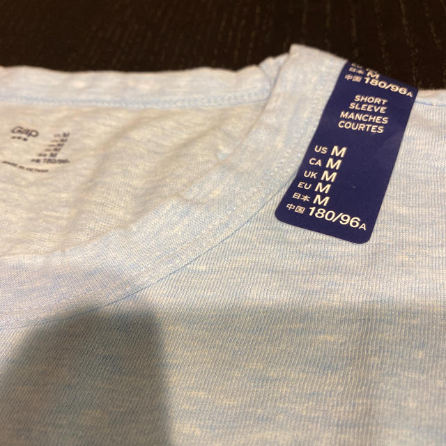 GAP(ギャップ)の新品GAP半袖ライトブルーTシャツ　メンズMサイズ メンズのトップス(Tシャツ/カットソー(半袖/袖なし))の商品写真