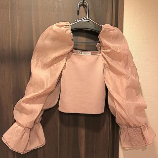 ザラ(ZARA)のザラ ZARA パフスリーブ シフォン ニット(その他)