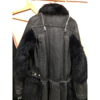 超激レア 『sacai』18AWファー切り替え再構築デニムコート サカイ