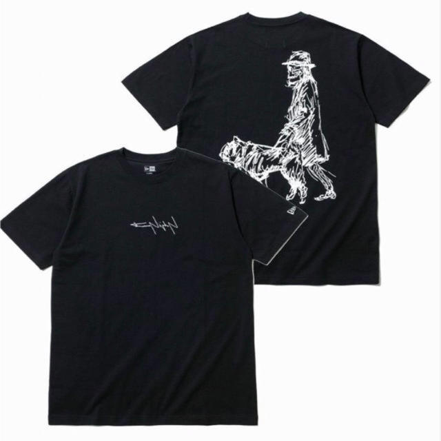 Yohji Yamamoto(ヨウジヤマモト)のヨウジヤマモト ニューエラ 20ss ウォークドッグプリント tシャツ 反転ロゴ メンズのトップス(Tシャツ/カットソー(半袖/袖なし))の商品写真