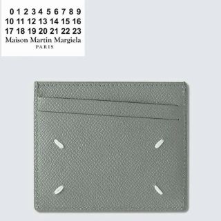 マルタンマルジェラ(Maison Martin Margiela)のMAISON MARGIELA グレイニー レザー カードホルダー(名刺入れ/定期入れ)