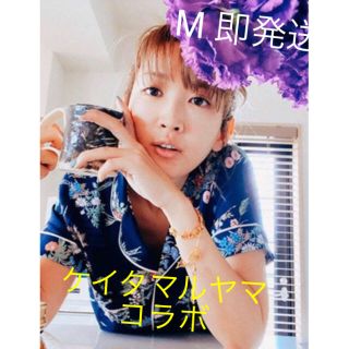 ジーユー(GU)のGU  ケイタマルヤマ　パジャマ　花柄　ネイビー　M サイズ　紗栄子(パジャマ)