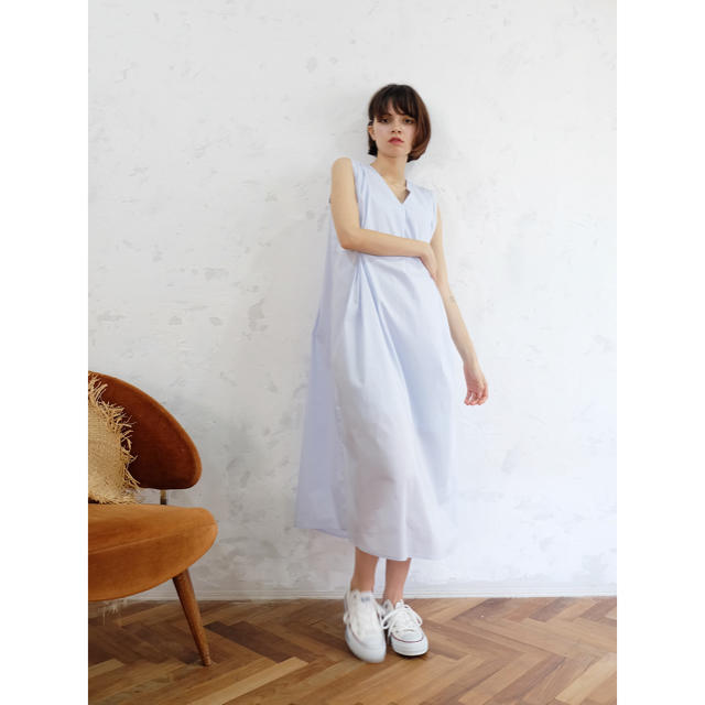 tuck sun dress /powder blue 1