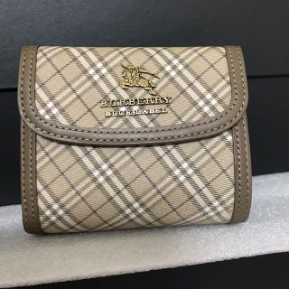 バーバリーブルーレーベル(BURBERRY BLUE LABEL)のバーバリー　ブルーレーベル  新品　折財布　がま口　チェック(財布)