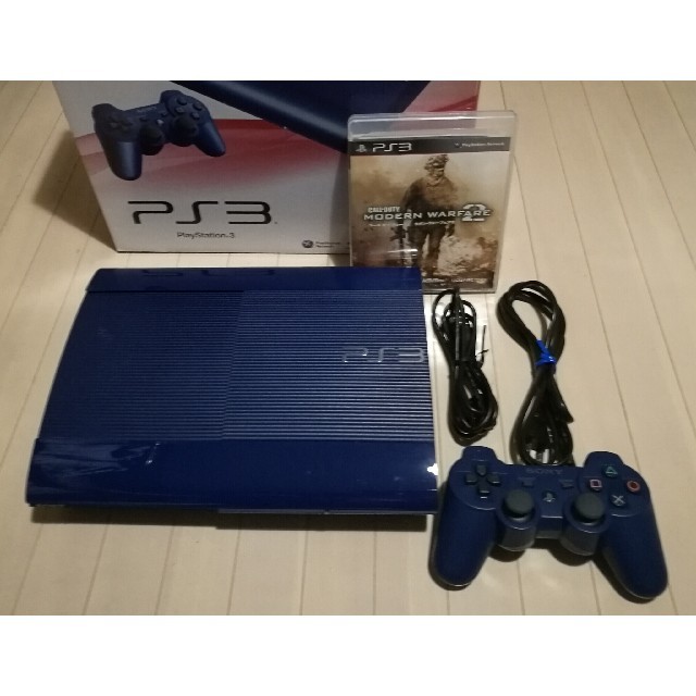 PS3 本体 CECH-4000B Az 250GB アズライト・ブルー エンタメ/ホビーのゲームソフト/ゲーム機本体(家庭用ゲーム機本体)の商品写真