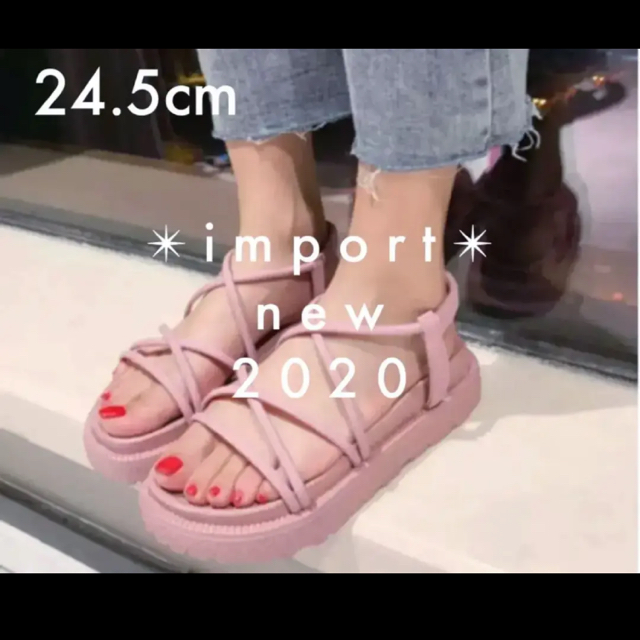 ZARA(ザラ)の【お値下げしました】プラットフォーム サンダル☆2020 新作 新品 レディースの靴/シューズ(サンダル)の商品写真