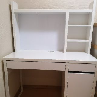 イケア(IKEA)のMICKE ミッケデスク, ホワイト, 105x50 cm(学習机)