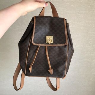 セリーヌ(celine)のceline セリーヌ　ヴィンテージ　マカダム柄リュックTWICEモモ(リュック/バックパック)