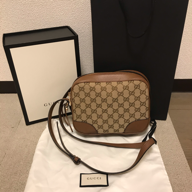 最大の割引 Gucci 本革 GGキャンバス 斜めがけ ショルダーバッグ