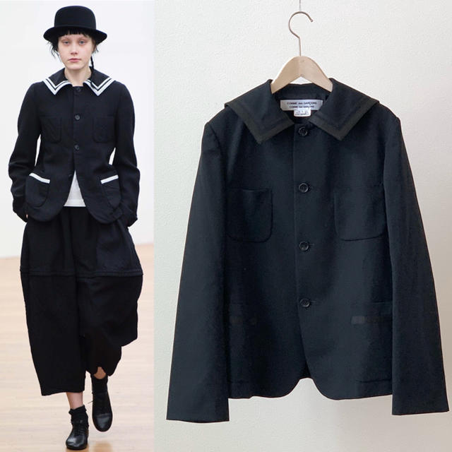 COMMECOMME des GARCONS セーラーカラーコート