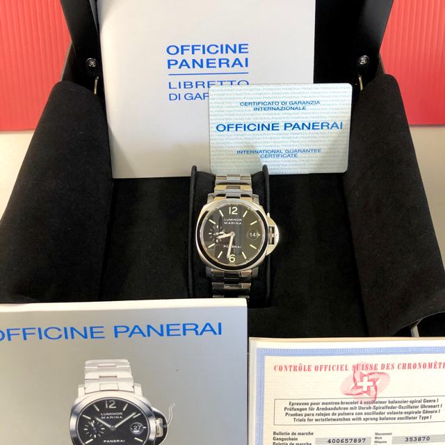 OFFICINE PANERAI(オフィチーネパネライ)のパネライ ルミノール マリーナ PAM00050 (中古)Ｆ番2003年 メンズの時計(腕時計(アナログ))の商品写真