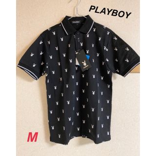 プレイボーイ(PLAYBOY)の新品　プレイボーイ　メンズ　ドライ　ポロシャツ　ブラック　M(ポロシャツ)