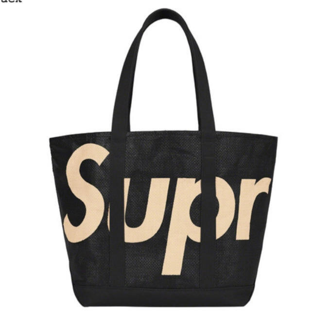 supreme raffia tote