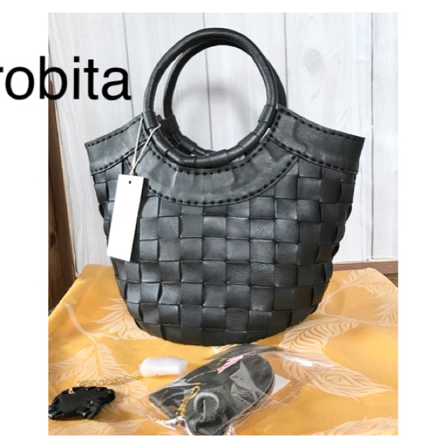 ●新品未使用●robita【ロビタ】メッシュレザーバッグ