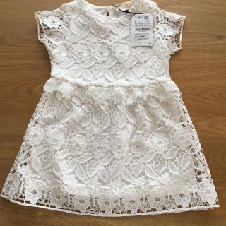 ザラキッズ(ZARA KIDS)のザラ　キッズ　zara kids レースワンピース　タグ付き　未使用(ワンピース)