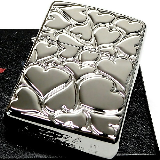 ZIPPO(ジッポー)の送料無料☆zippo☆ラブリーハート☆Diano Silver☆ジッポ メンズのファッション小物(タバコグッズ)の商品写真