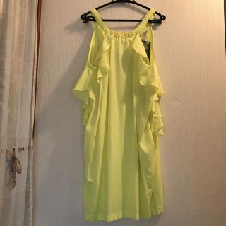 エイチアンドエム(H&M)のタグ付き　H＆M エイチ&エム　ノースリーブワンピース　36(ミニワンピース)