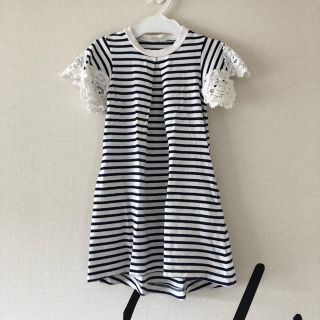 エフオーキッズ(F.O.KIDS)の【美品】F.O.KIDS Aラインボーダーワンピース　110(ワンピース)