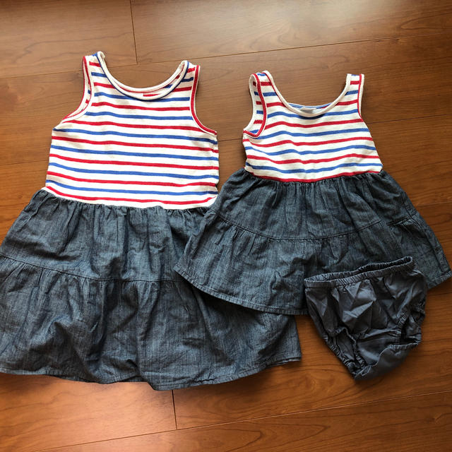 babyGAP(ベビーギャップ)のベビーギャップ　ワンピース セット 110.80 yuamama様専用 キッズ/ベビー/マタニティのキッズ服女の子用(90cm~)(ワンピース)の商品写真