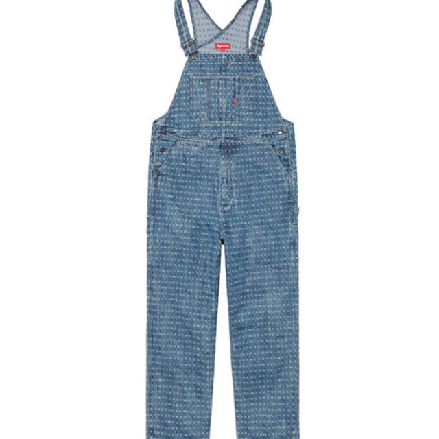 Supreme(シュプリーム)のJacquard Logos Denim Overalls M メンズのパンツ(サロペット/オーバーオール)の商品写真