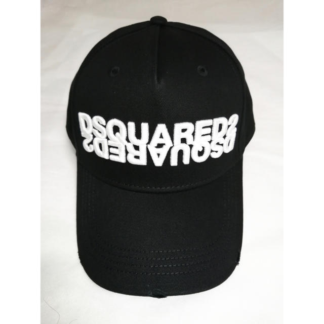 DSQUARED2(ディースクエアード)のDSQUARED2 ディースクエアード 新品 ミラーロゴ キャップ  ブラック メンズの帽子(キャップ)の商品写真
