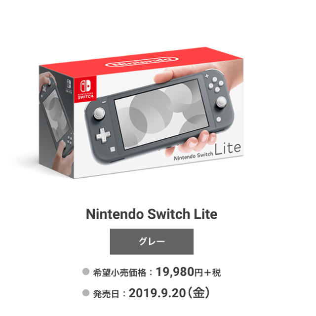 Nintendo Switch Lite グレー