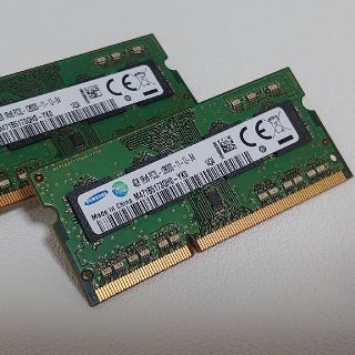 サムスン(SAMSUNG)のSAMSUNG低電圧対応ノートPC用メモリー 4GB×2枚(8GB)(ノートPC)