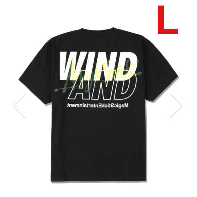 wind and sea × MAGIC STICK Tee L Black