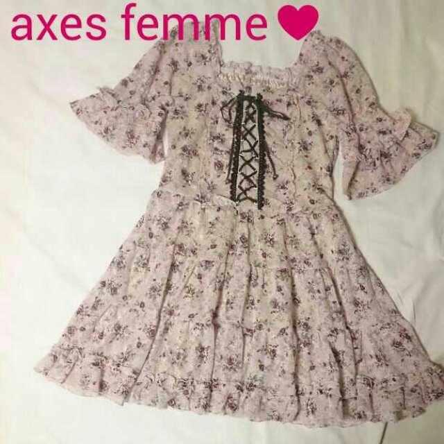 axes femme(アクシーズファム)の♥axes femme♥花柄総レースOP レディースのワンピース(ミニワンピース)の商品写真