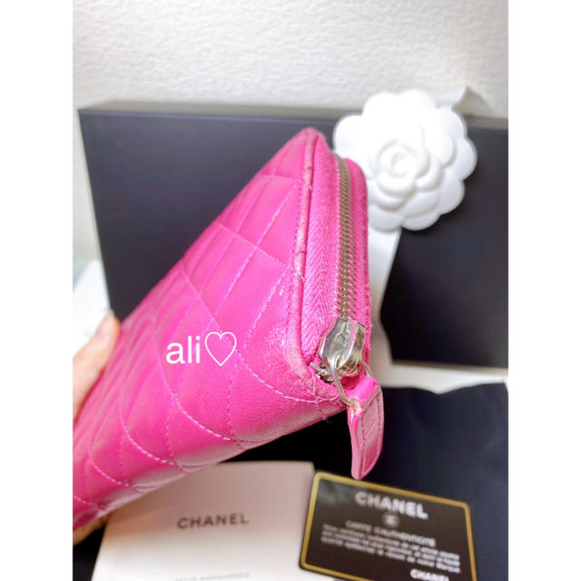 CHANEL シャネル マトラッセラウンドファスナー財布 ラムスキン CHANEL シャネル マトラッセラウンドファスナー財布 ラムスキン