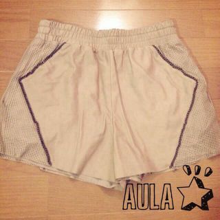 アウラアイラ(AULA AILA)のAULA レザーショートパンツ(ショートパンツ)