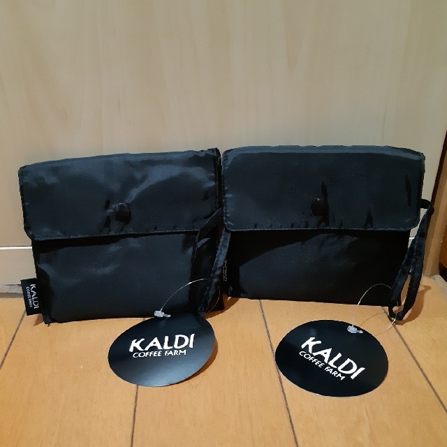 KALDI(カルディ)のカルディ 限定品 エコバッグ 黒２枚 レディースのバッグ(エコバッグ)の商品写真