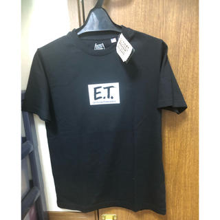 グローバルワーク(GLOBAL WORK)の【新品】ET プリントTシャツブラック　レトロムービー(Tシャツ/カットソー(半袖/袖なし))