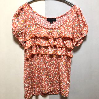 ジルスチュアート(JILLSTUART)の値下げ！【美品】JILLSTUART  花柄フリル　Tシャツ  (Tシャツ(半袖/袖なし))