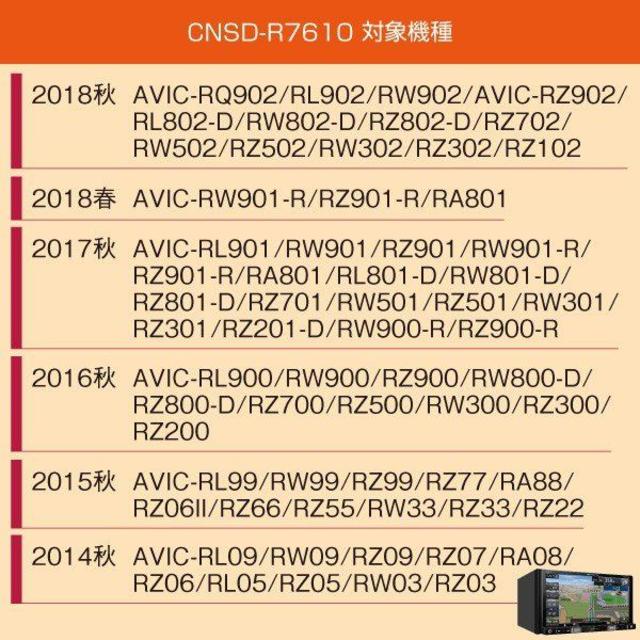 ◆最新版◆CNSD-R7610◆楽ナビ用◆カロッツェリア◆