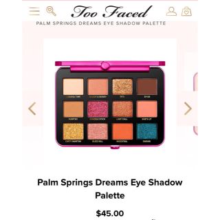 セフォラ(Sephora)のtoo faced palm springs アイシャドウ　パレット(アイシャドウ)