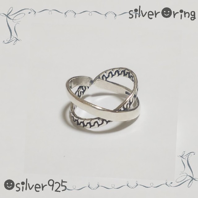 💍silver ring スマイル☻リング⑧/S925💍お安めシルバーリング レディースのアクセサリー(リング(指輪))の商品写真