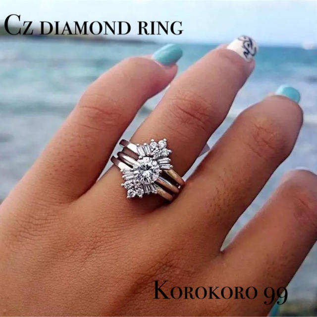 Czダイヤモンド　デザイン　リング　【12号】 レディースのアクセサリー(リング(指輪))の商品写真