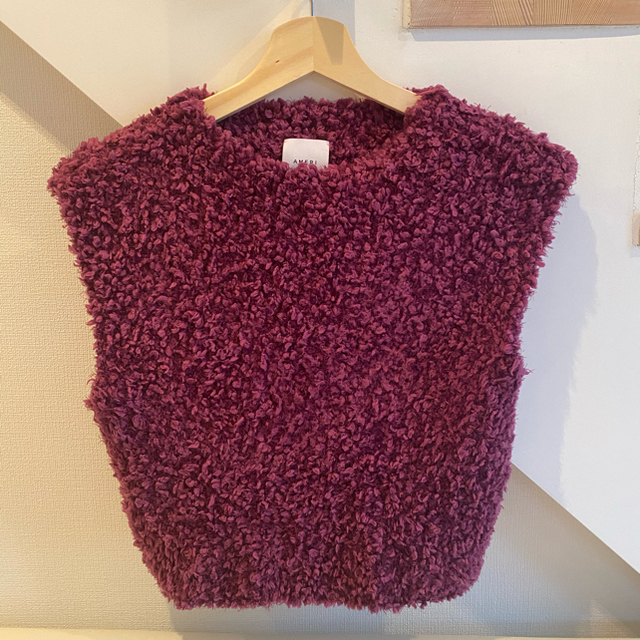 Ameri VINTAGE(アメリヴィンテージ)のFLUFFY SUMMER KNIT TANK パープル レディースのトップス(タンクトップ)の商品写真