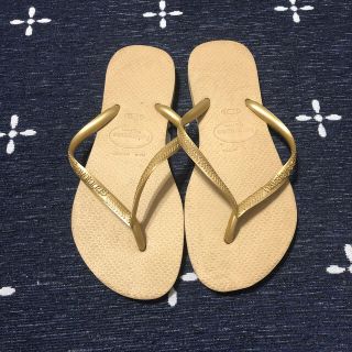 ハワイアナス(havaianas)のハワイアナス　ビーサン　ベージュ　37-38  ビーチサンダル(ビーチサンダル)