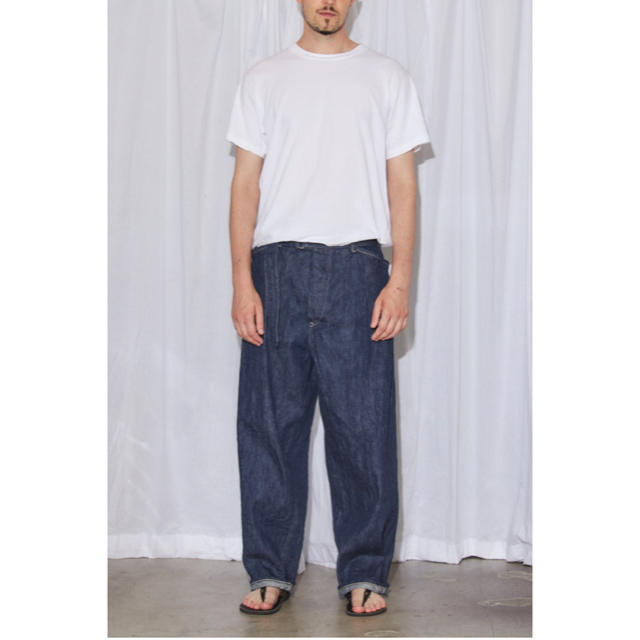 20ss】comoli デニムベルテッドパンツ サイズ 2 - デニム/ジーンズ