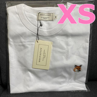 メゾンキツネ(MAISON KITSUNE')のメゾンキツネ XSサイズ 白色 ロゴ Tシャツ SINGLE FOX HEAD(Tシャツ(半袖/袖なし))
