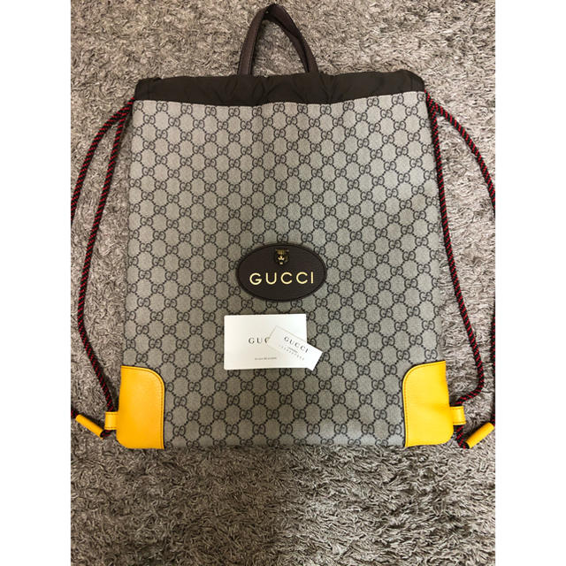 Gucci(グッチ)の【正規店購入】GUCCI GGスプリームキャンバスドローストリングバックパック メンズのバッグ(バッグパック/リュック)の商品写真